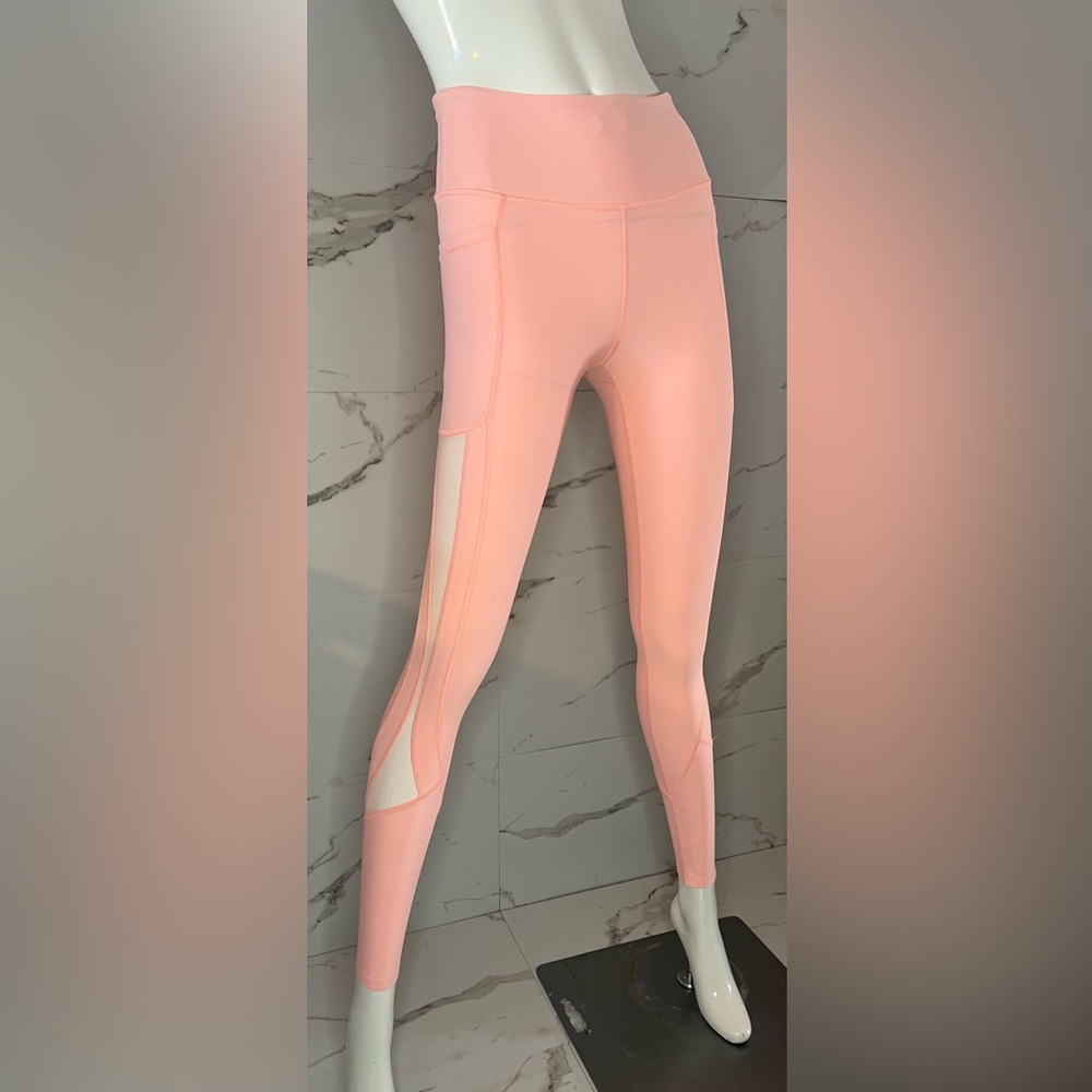 Victoria’s Secret Sport Peach Coral Mesh Total Knockout Tight Leggings Size XS